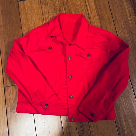 Jackets & Blazers - Red Jean Jacket ❤️